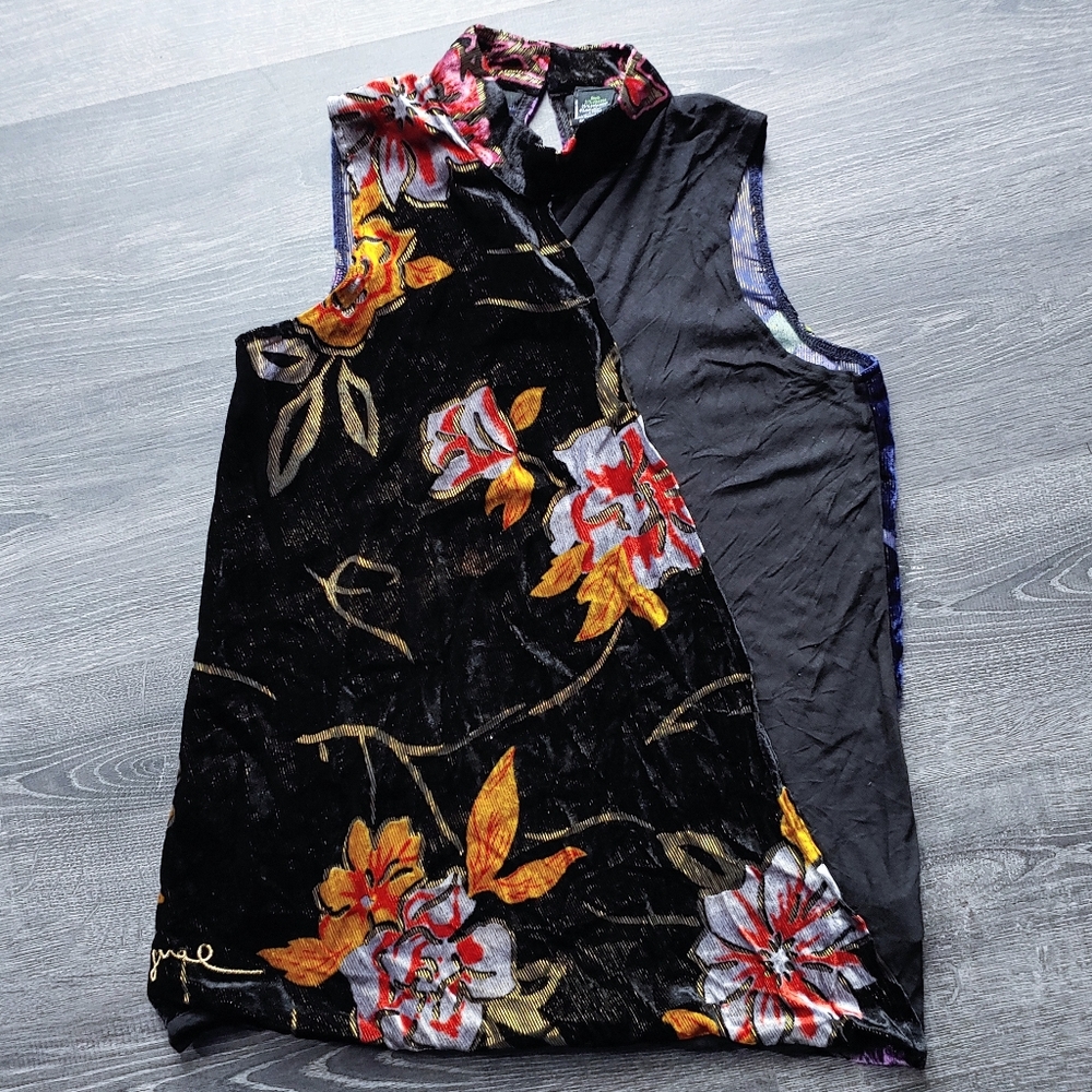 Desigual Brasov velvet floral top